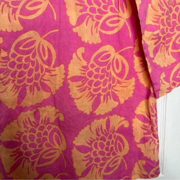 Rock Flower Paper Tunic Pink  & Orange Size Medium - Picture 14 of 16